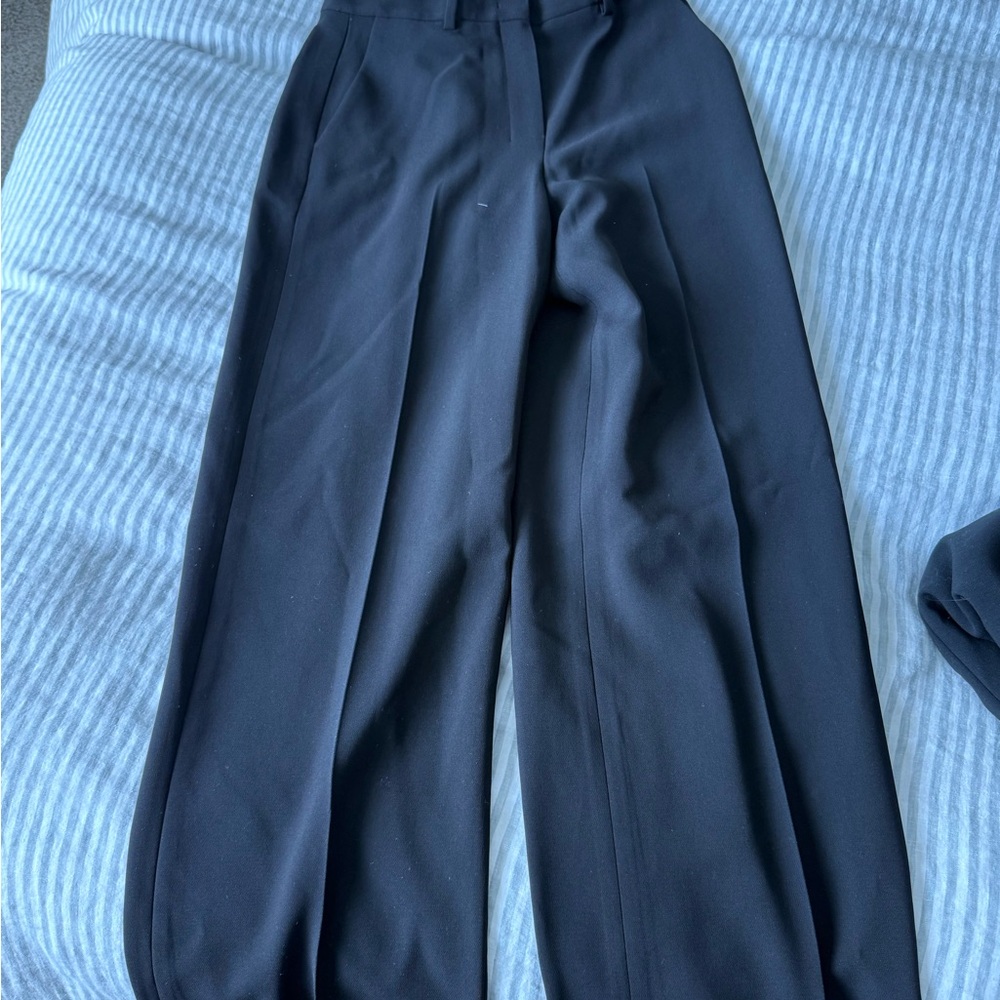 Theory Black Wide-Leg Trousers